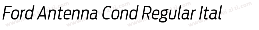 Ford Antenna Cond Regular Italic字体转换